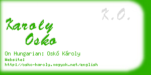 karoly osko business card